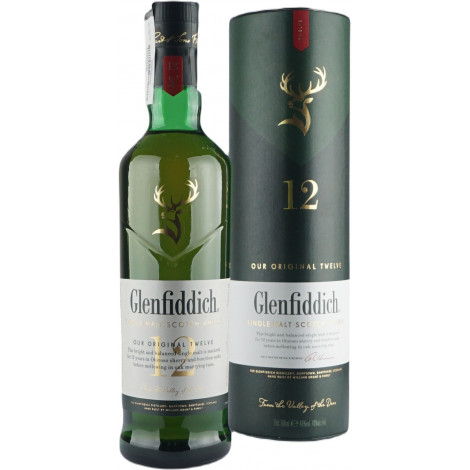 Віскі "Glenfiddich" 12yo Special Reserve 0,7л тубус (Single Malt)(Шотландія, ТМ "Glenfiddich") 01347