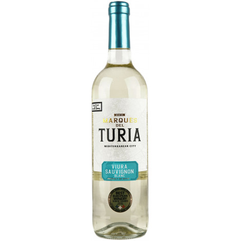 Вино " Viura-Sauvignon Blanco " біл.н/сух 0,75л 11.5% (Іспанія,Валенсія,TM "Marques Del Turia")