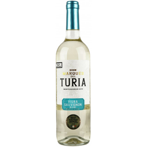 Вино " Viura-Sauvignon Blanco " біл.н/сух 0,75л 11.5% (Іспанія,Валенсія,TM "Marques Del Turia") Вино " Viura-Sauvignon Blanco " біл.н/сух 0,75л 11.5% (Іспанія,Валенсія,TM "Marques Del Turia")