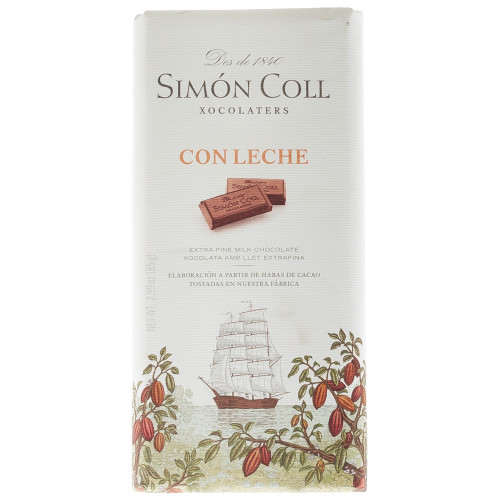 Шоколад молочний"Con Leche"32%  85г (Іспанія, ТМ "Simon Coll") 3013/6316