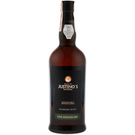 Вино "Madeira Fine Medium Dry" 3yo біл.н/сух 0,75л 19% (Португалія, острів Мадейра, ТМ "Justinos")
