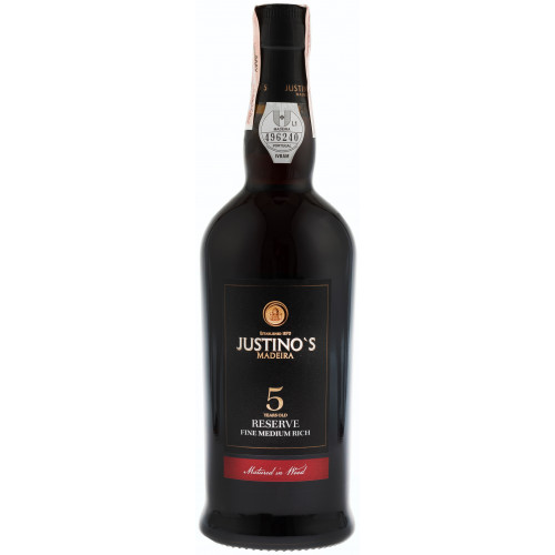 Вино "Madeira Reser.Fine Medium Rich" 5yo бiл.н/сoл 0,75л 19% (Португалія, о.Мадейра, ТМ"Justinos")