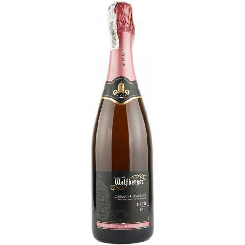 Вино ігристе "Cremant D'Alsace Rose AOC" рожев.брют 0,75л 12% (Франція,Ельзас, ТМ "Wolfberger")