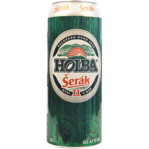 Пиво "Holba Serak" 4.7% 0,5л ж/б (Чехия,Pivovar ZUBR)