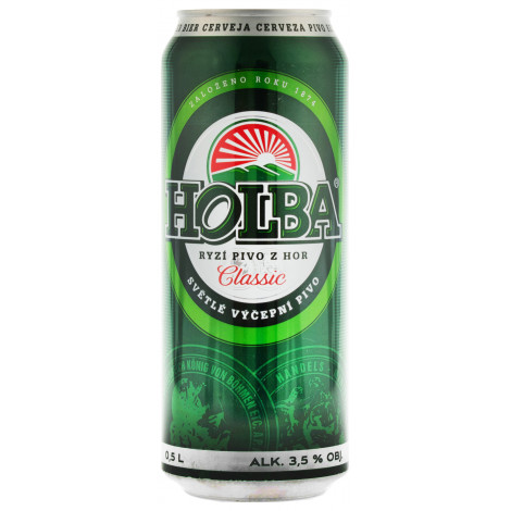 Пиво світле "Holba Classic" 0,5л 3,5% ж/б (Чехія, ТМ "Holba")