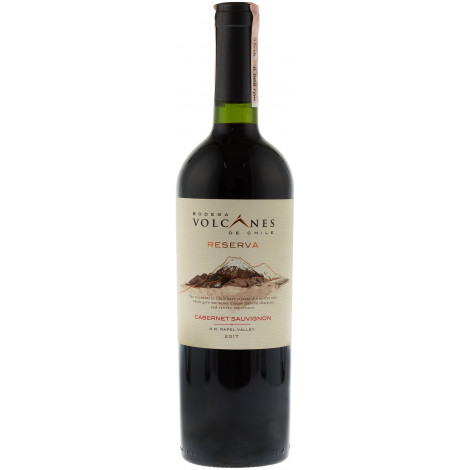 Вино "Reserva Cabernet Sauvignon Volcanes" черв.сух 0,75л 14% (Чилі,долина Рапель,ТМ "Volcanes")