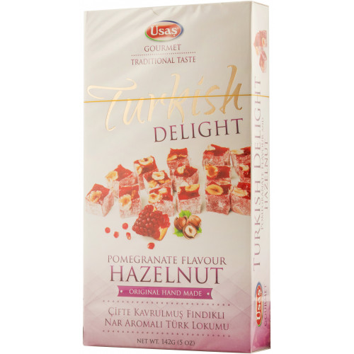 Рахат-Лукум "Turkish Delight Hazelnut&Pomegranate" фундук та гранат 142г (Туреччина, TM "USAS") 322