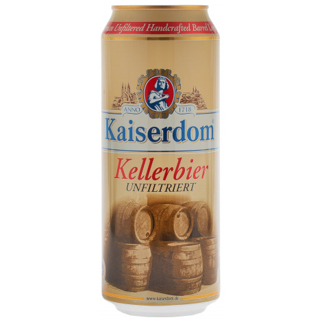 Пиво світле нефільтроване "Kellerbier" 0,5л 4,7% ж/б (Німеччина,Баварія,ТМ "Kaiserdom")