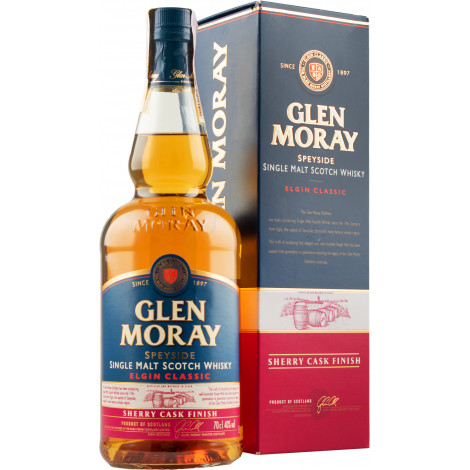 Віскі "Glen Moray Sherry" 0,7л 40% в коробці (Шотландія, Спейсайд, ТМ "Glen Moray")