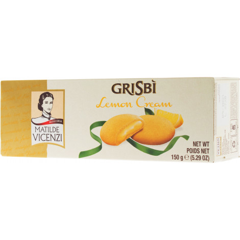 Печиво "Grisbi Lemon Cream Matilde" з лимонною начинкою 150г (Італія, ТМ "Vicenzi")