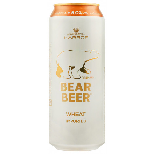 Пиво cвітле пшеничне "Beаr Beer Wheat" 0,5л 5% ж/б (Данія, ТМ "Beаr Beer")