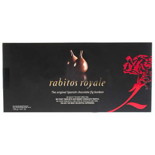 Інжир в чорному шоколаді "Rabitos Royale Spanish" 8 шт 125г (Іспанія, ТМ "Rabitos Royale")