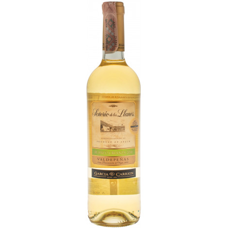 Вино "Senorio Llanos Blanco Crianza" біл.сух 0,75л 12,5% (Іспанія, Вальдепенас,ТМ"Garcia Carrion")