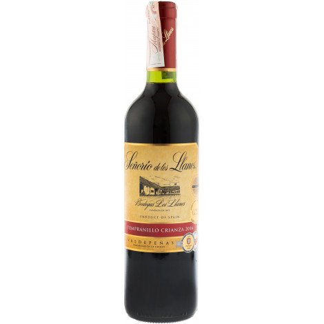 Вино "Senorio Llanos Crianza" черв.сух 0,75л 12,5% (Іспанія, Вальдепенас, ТМ "Garcia Carrion")