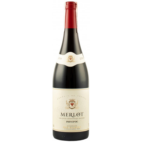 Вино "Merlot" черв.сух 0,75л 13,5% (Франція,Лангедок-Руссільон,ТМ "Max Gilbert")