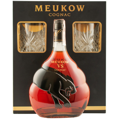 Коньяк "Meukow VS" 0,7л 40% под.наб.+2 келихи.((Франциія, Cognac, ТМ "Meukow")