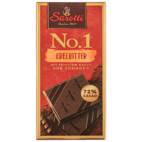 Шоколад темний "Dark 72%" 100г (Німеччина, ТМ "Sarotti")