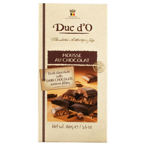Шоколад "Duc d'O" темний з наповнювачем 160г (Бельгія, ТМ "Duc d'O")