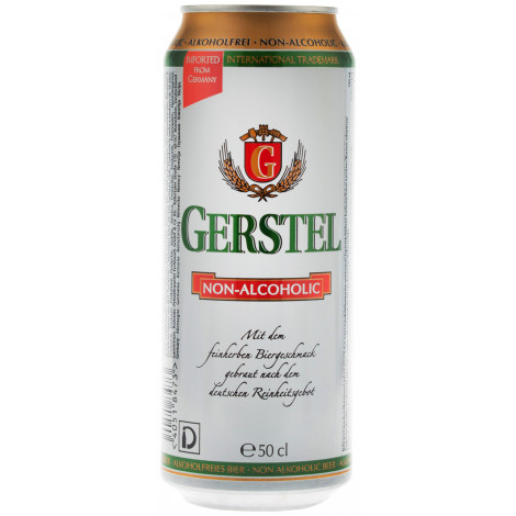 Пиво безалкогольне світле "Gerstel" б/алк 0,5л ж/б (Німеччина, ТМ "Gerstel")