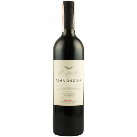 Вино "Malbec Alma Andina" черв.сух 0,75л 13% (Аргентина, Мендоза, ТМ "Alma Andina")