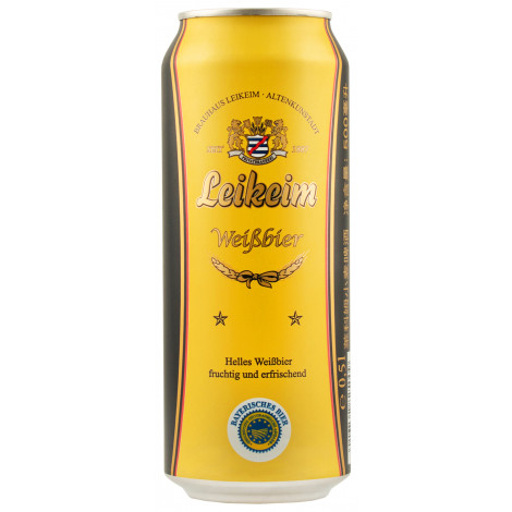 Пиво світле "Weisse" 0,5л 5,4% ж/б (Німеччина, ТМ "Leikeim")