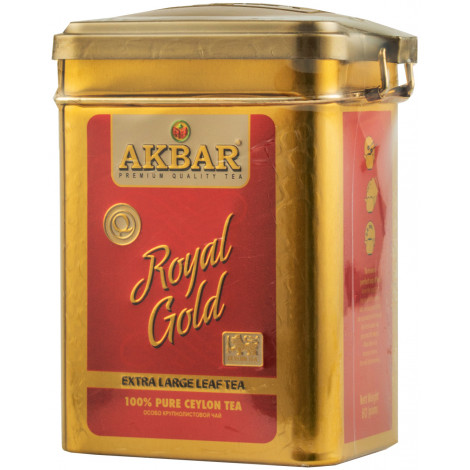 Чай чорний крупнолистовий "Akbar Royal Gold" 80г ж/б (Шрі Ланка, Цейлон, ТМ "Akbar")