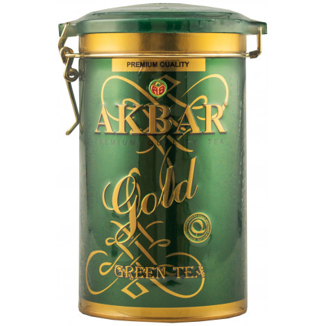 Чай зелений "Akbar Green Gold" 275г ж/б (Шрі Ланка, Цейлон, ТМ "Akbar")