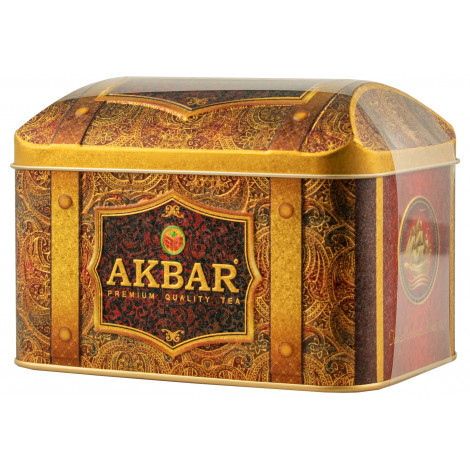 Чай чорний "Akbar Treasure box Strawberry Cream" 250г ж/б (Шрі Ланка, Цейлон, ТМ "Akbar")