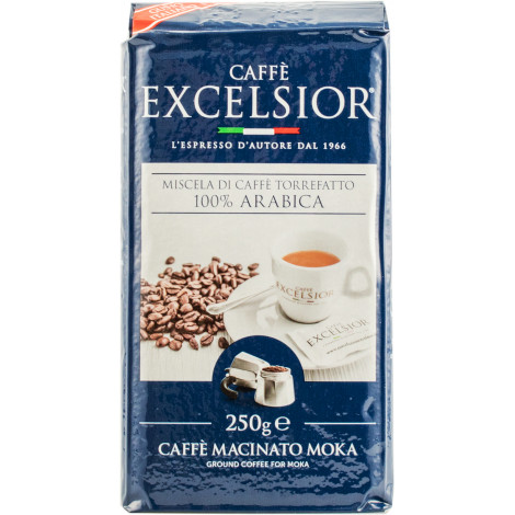 Кава мелена "Excelsior 100% Arabica for Moka" 250г в/у (Італія, ТМ "Excelsior")