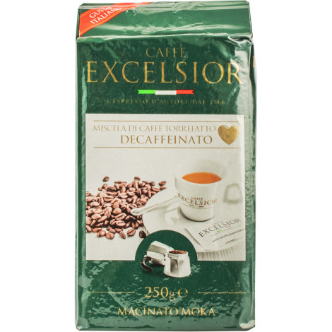 Кава мелена "Excelsior for Moka без кофеїну" 250г в/у (Італія, ТМ "Excelsior")