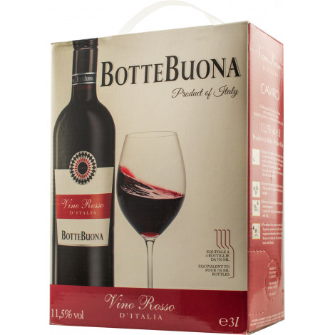 Вино "Vino Rosso D'Italia" черв.н/сух 3л 11,5% (Італія, Емілія-Романія, ТМ "Botte Buona")