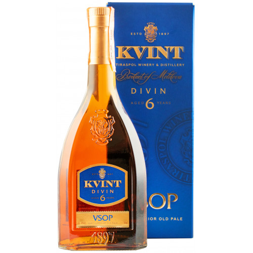 Коньяк "Kvint 6YO VSOP" 0,5л 40% кор (Молдавія, ТМ "Kvint")