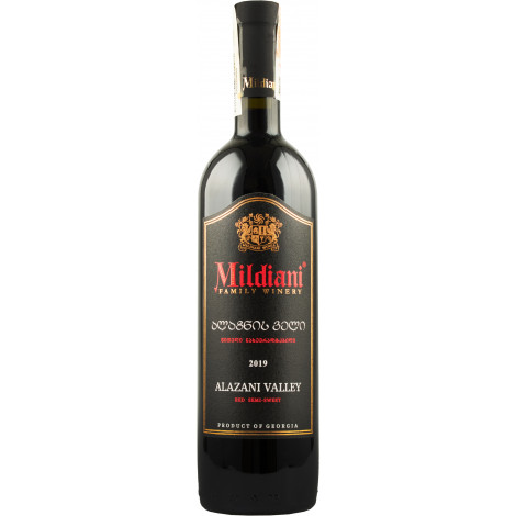 Вино "Алазанська долина" черв.н/сол 0,75л 11-13% (Грузія, Кахетія, ТМ "Mildiani")