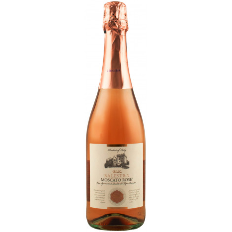 Вино ігристе "Moscato Spumante" рожев.солод. 0,75л 7% (Італія, П'ємонт, ТМ "Villa Balestra")