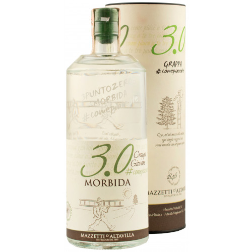 Grappa "Morbida" 0,7л 40% тубус (Італія, П'ємонт, ТМ "Mazzetti") EA0673A