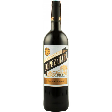 Вино "Crianza" черв.сух 0,75л 13,5% (Іспанія, Ріоха, ТМ "Hacienda Lopez de Haro")