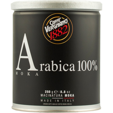 Кава натуральна мелена " Arabica 100% Moka" 250г ж/б (Італія, ТМ "Caffe Vergnano")