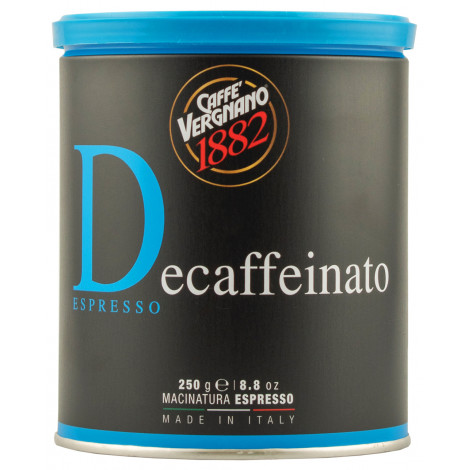 Кава натуральна мелена без кофеїну "Decaffeinated" 250г ж/б (Італія, ТМ "Caffe Vergnano")