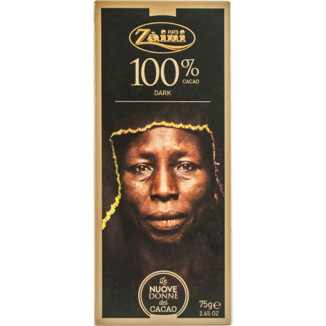 Шоколад "Women of cocoa 100% Dark chocolate  Zaini" 75г (Італія, ТМ "Zaini")