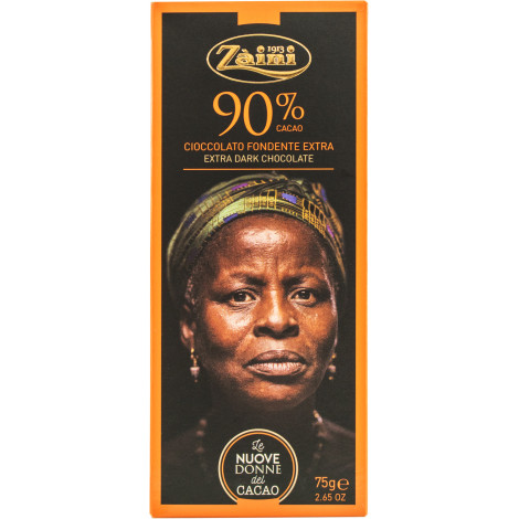 Шоколад "Women of cocoa 90% Dark chocolate  Zaini" 75г (Італія, ТМ "Zaini")