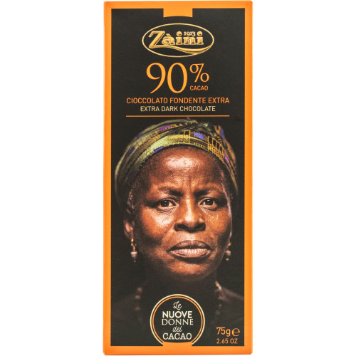 Шоколад "Women of cocoa 90% Dark chocolate  Zaini" 75г (Італія, ТМ "Zaini")