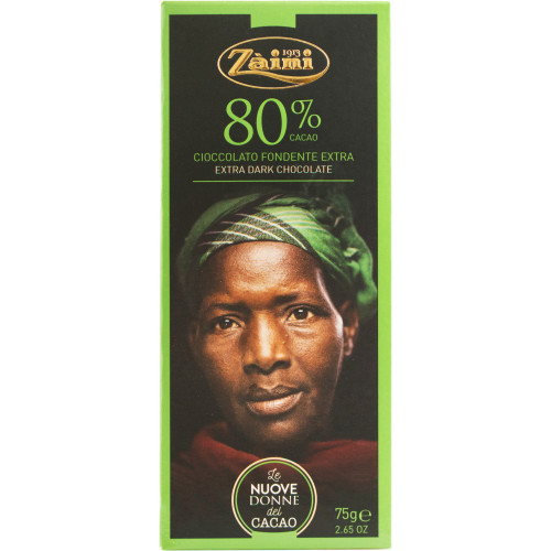 Шоколад "Women of cocoa 80% Dark chocolate  Zaini" 75г (Італія, ТМ "Zaini")