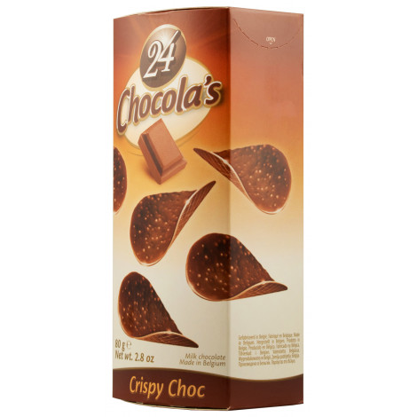 Шоколадні чіпси "Milk chocolate" 80г (Бельгія, ТМ "24 Chocola's")