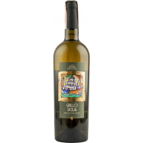 Вино "Grillo DOC" біл.сух 0,75л 12% (Італія, Сицилія, ТМ "Vitis Nostra")
