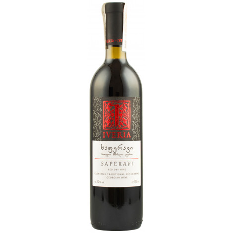 Вино "Сапераві" черв.сух 0,75л 12% (Грузія, Кахетія, ТМ "Iveria")