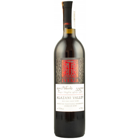 Вино "Алазанська долина" черв.н/сол 0,75 л 12% (Грузія, Кахетія, ТМ "Iveria")