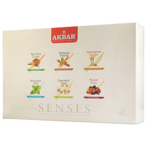 Чай набір "Senses Herbal" 6*10*2г/1,5г кор (Шрі Ланка, ТМ "Akbar")