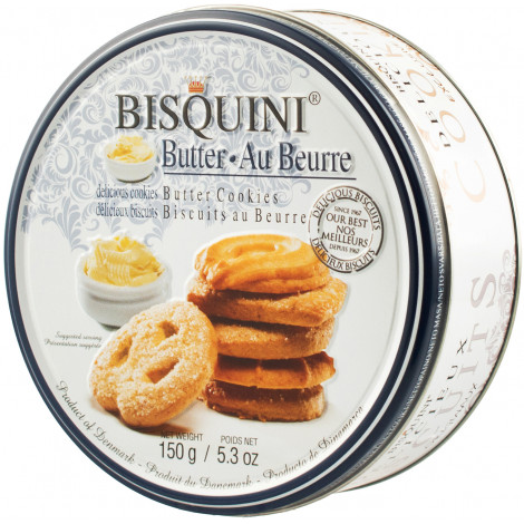 Печиво "Bisquini Butter Cookies" 150г ж/б (Данія, ТМ "Bisquini")