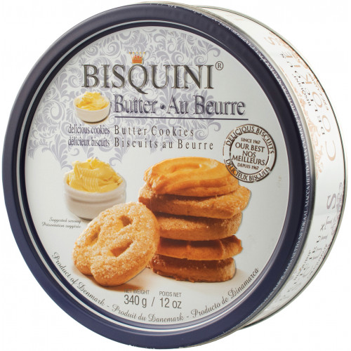 Печиво "Bisquini Butter Cookies" 340г ж/б (Данія, ТМ "Bisquini")
