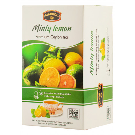 Чай зелений фруктовий "Minty Lemon" 25пак*1,5г (Шрі Ланка, ТМ "Mabroc")